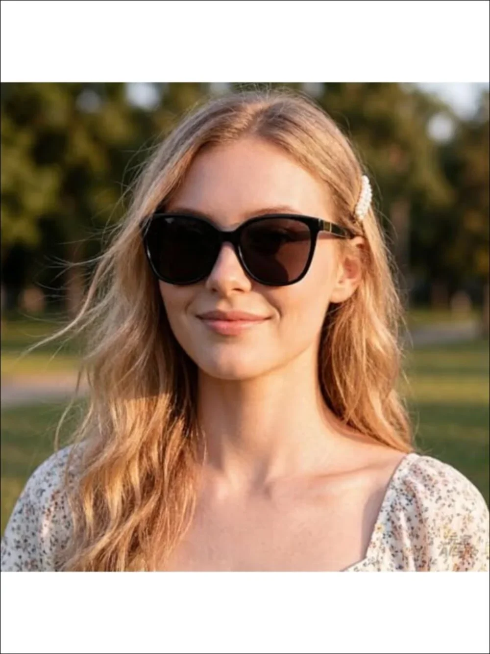 Polarized Square Retro Sunglasses with Gold Accents UV400 Full Frame